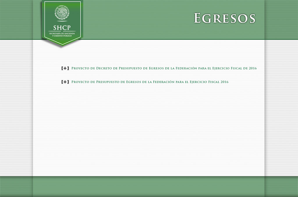 Paquete Económico para el año 2016
