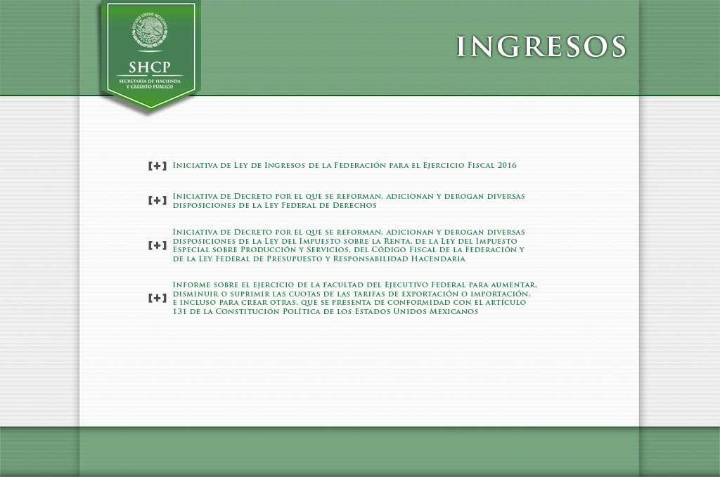 Paquete Económico para el año 2016